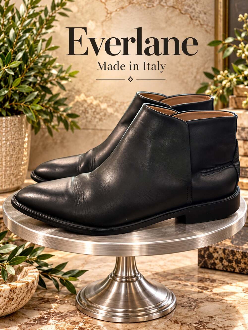 Everlane The Modern Ankle Boot Chelsea Black Leather Women’s Size 6.5